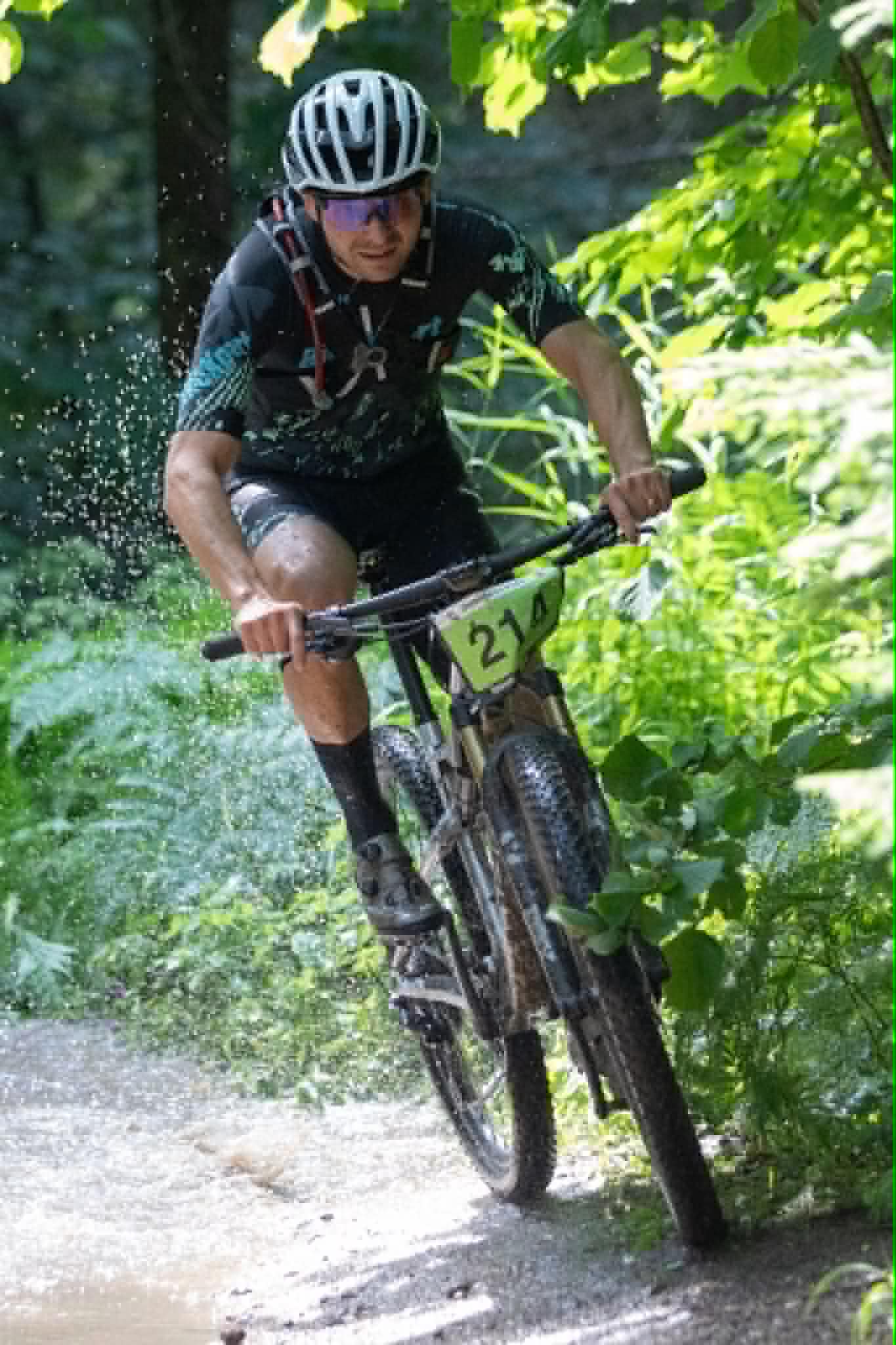 Vidas, Superfly's founder, racing cross-country mountain bike in the amateur group